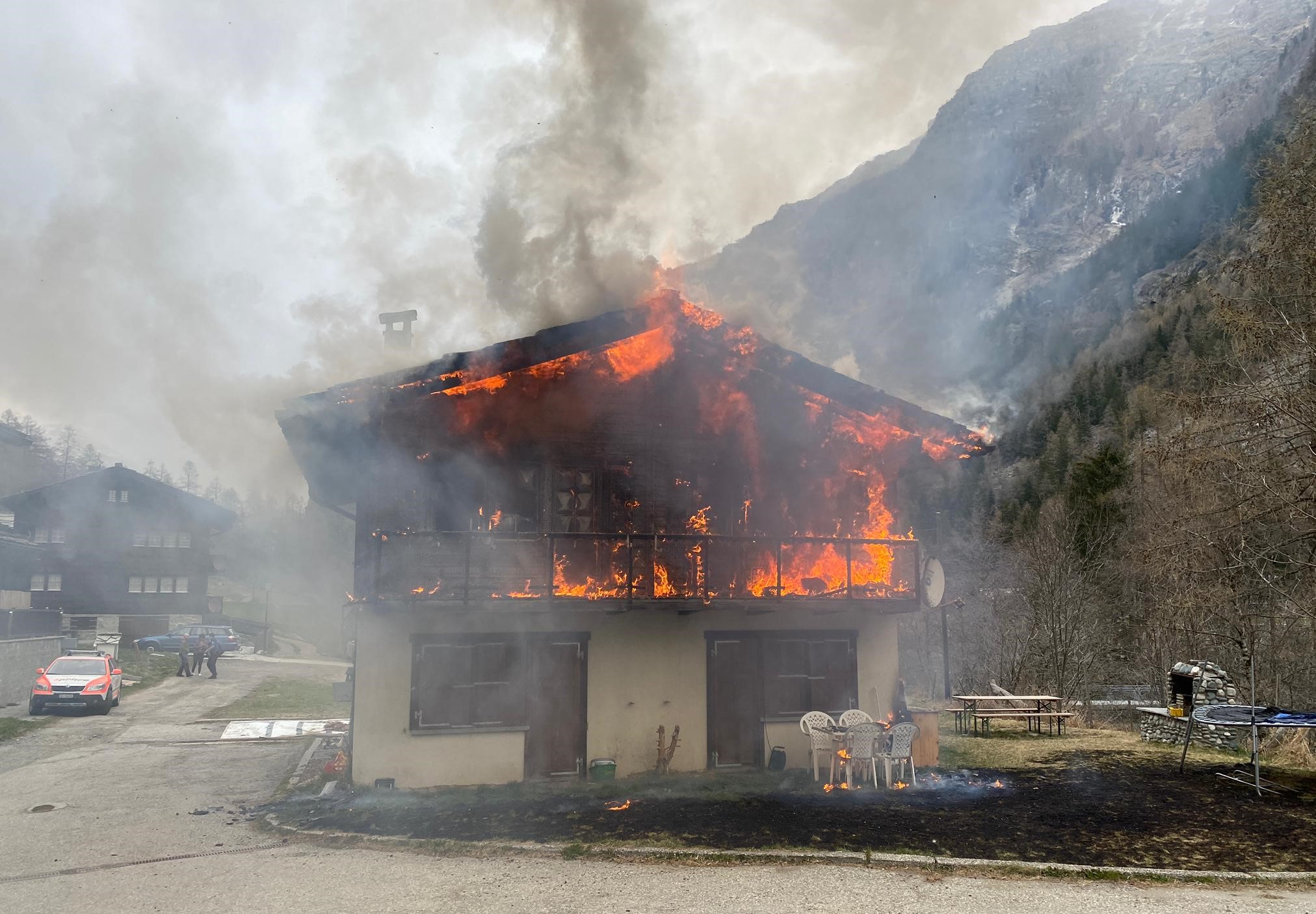 Haut-Valais: incendie sans blessés